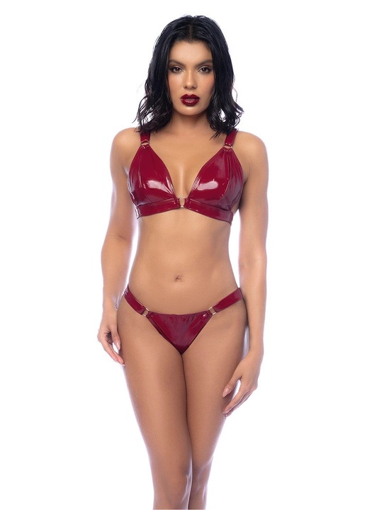 Kézzel készített szexi fehérnemű szett, piros, darabok, Piros