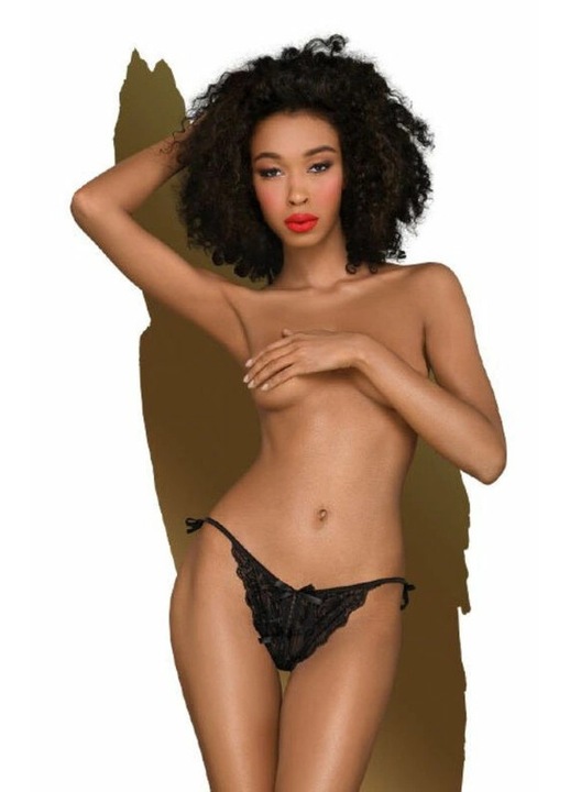 Alsó, Penthouse, Túl Forró Ahhoz, Hogy Igaz Legyen, puha csipke, oldalt állítható, fekete, S-M INTL