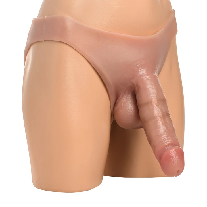 Sistem intim siliconic XR Brands Stealth, 20 cm, anatomic, elastic, pentru talie 70-152 cm