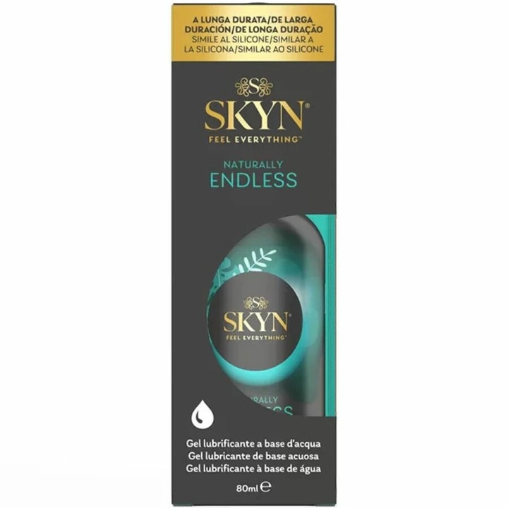 SKYN vízbázisú síkosító 80 ml, 99% természetes összetevők, szagtalan, könnyen lemosható