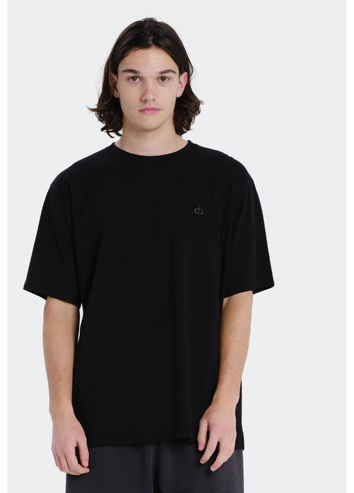 Tricou barbati Emerson, maneca scurta, guler rotund, negru, bumbac