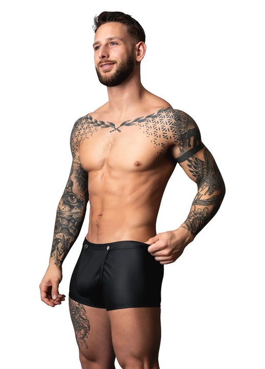 Férfi szexi boxer, Male Power, fekete, poliészter/elasztán, levehető panel, S INTL