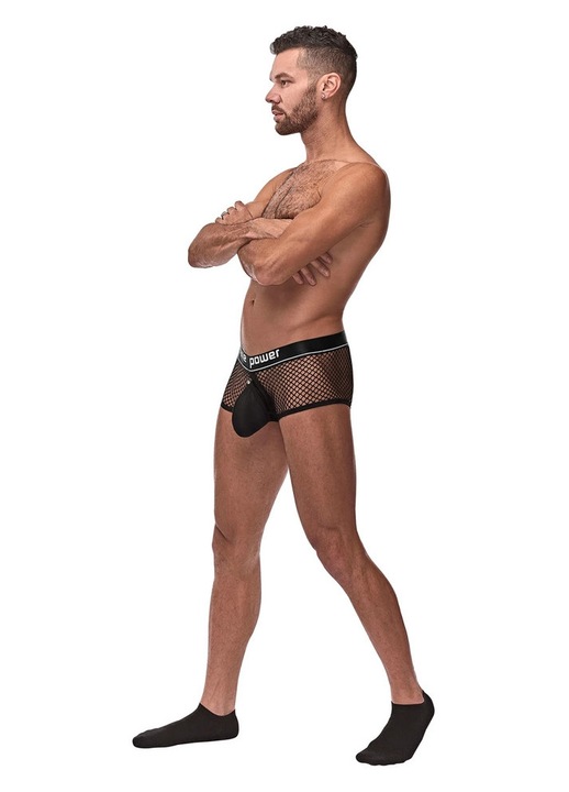 Férfi Power szexi bugyi piros elemmel, L, fekete