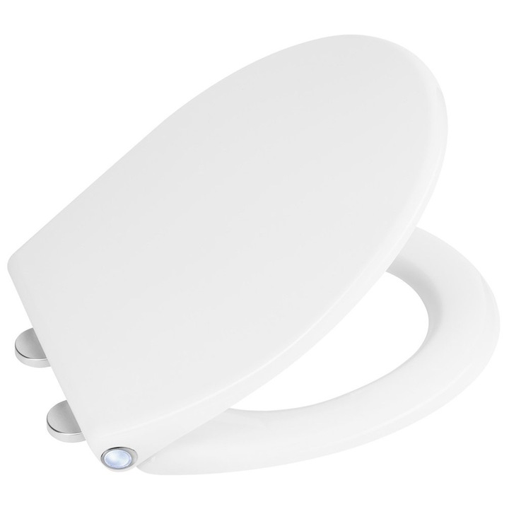 Sapho PHARO WC sedatko s LED podsvicenim, Soft Close, Easy Take, bila