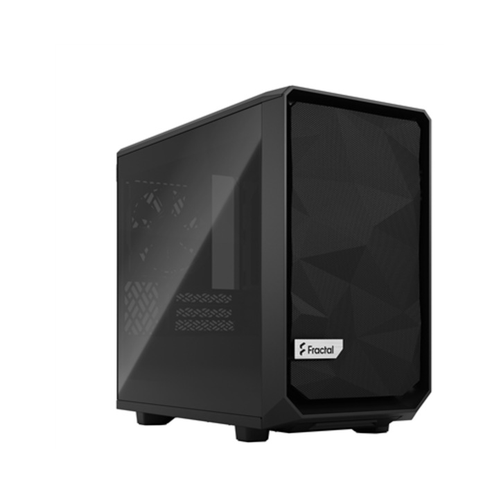Carcasa Fractal Design Meshify 2 Nano, fereastra laterala, neagra, dimensiuni ITX