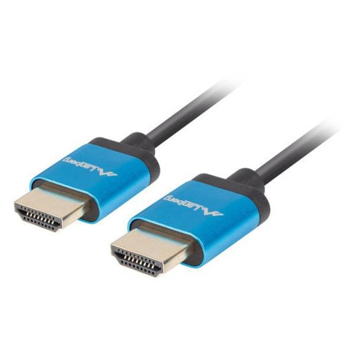 HDMI кабел 1,8м, Lanberg, v2.0, 4K, черен