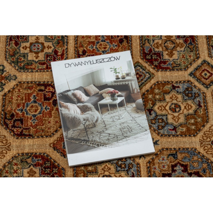 Traversa DYWANY ŁUSZCZÓW Lana KESHAN 7874/53555 oriental bej / teracota - 100 cm, 100x250 cm