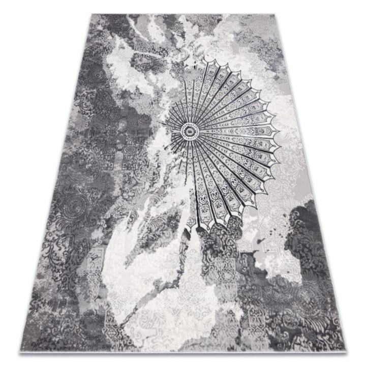 Covor DYWANY ŁUSZCZÓW ALLURE 5715 Abstract - Structural, elegant, glamour gri deschis / alb, 280x370 cm