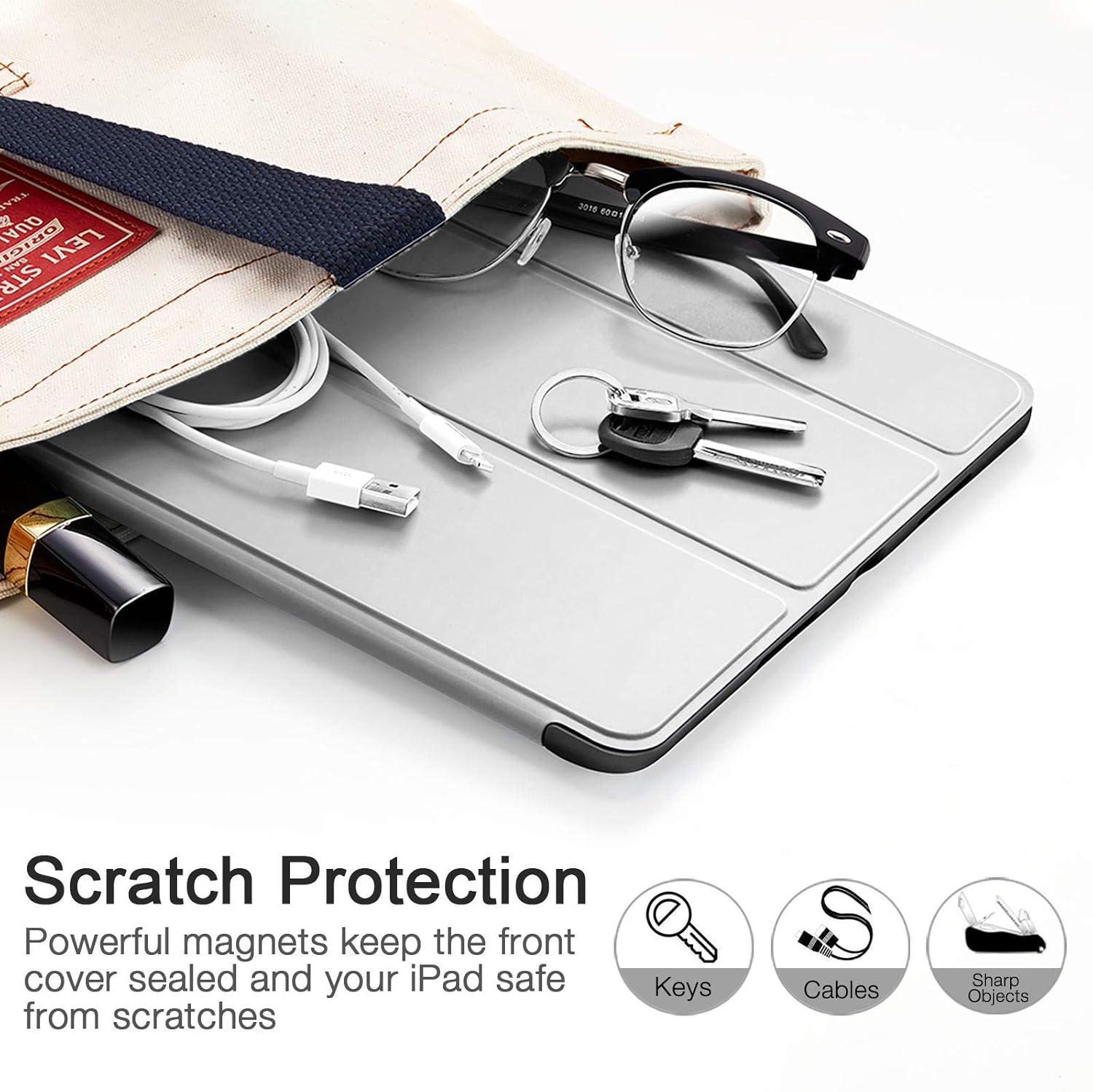 Husa tableta ESR pentru Apple iPad 9/8/7 10.2", gri, dimensiuni 250.60x174.10x7.50mm
