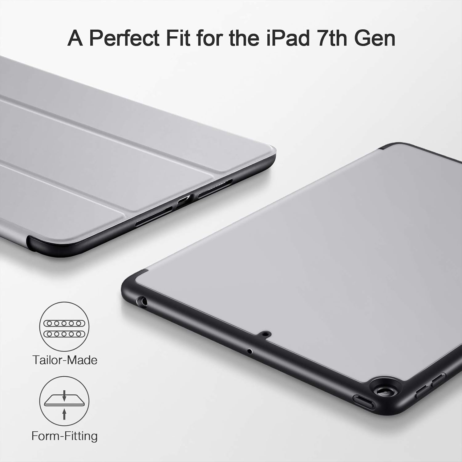 Husa tableta ESR pentru Apple iPad 9/8/7 10.2", gri, dimensiuni 250.60x174.10x7.50mm