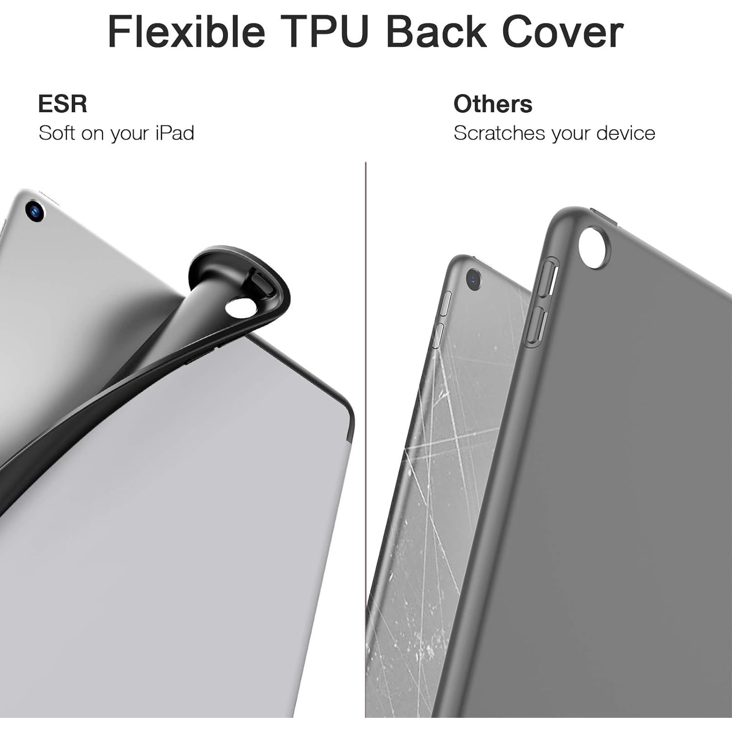 Husa tableta ESR pentru Apple iPad 9/8/7 10.2", gri, dimensiuni 250.60x174.10x7.50mm