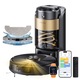 Robot aspirator Proscenic Q20Plus cu functie de stergere, robot aspirator 10000Pa 200min cu statie de golire fara sac, robot de aspirare si stergere 3 in 1 pentru par de animale de companie, covoare, podele dure, negru