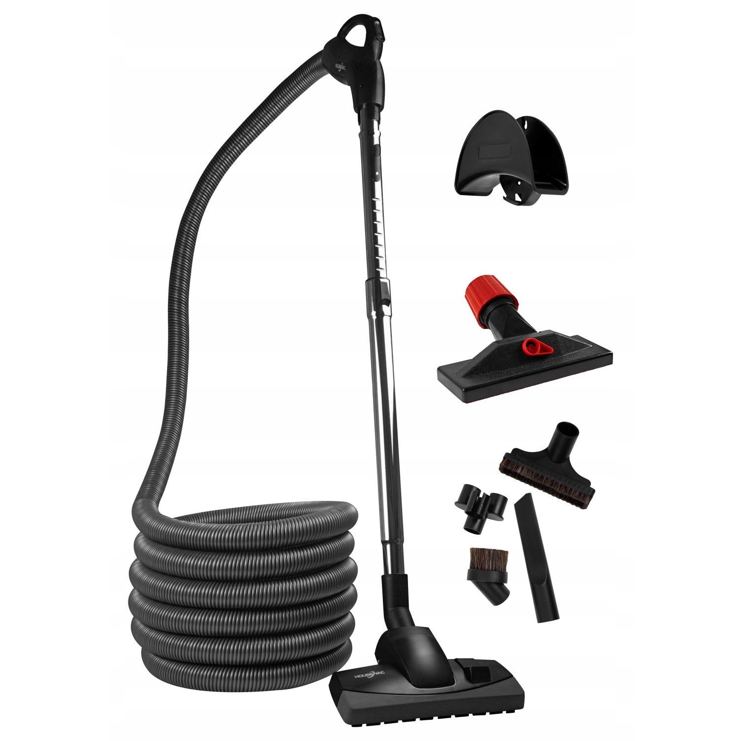 Aspirator Central HouseVac HV755ST, 755 AirWatt, 10 guri de aspirare, set curățare cu furtun 9m, 35l