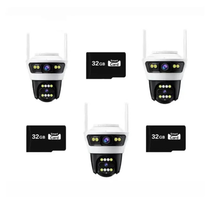 Set 2 camere de supraveghere COBI SMART JT-8181XM, Full HD 3 MP, Wi-Fi, IP66, Panou fotovoltaic orientabil