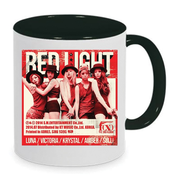 Cana F(x) No.4, ceramica, 330ml, alb si negru, design imprimat de inalta definitie, lavabila la masina