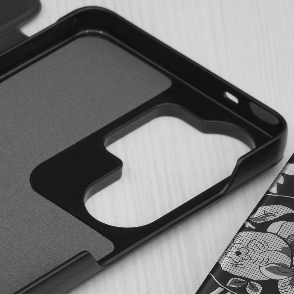 Husă pentru Samsung Galaxy S26 Ultra, SKYDDAR INNOVATION, eFold, tip carte, set cu sticker, Negru
