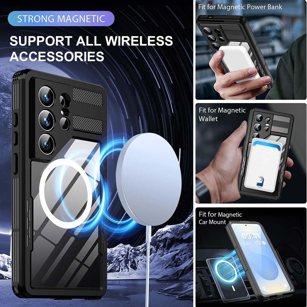 Husa pentru Samsung Galaxy S26 Ultra, din Policarbonat, ShellBox, Culoare Negru