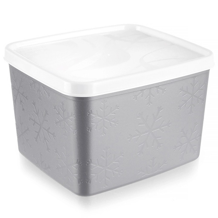 Cutie alimentara Artemis, 1,1L, 14x12,5x9,5cm, gri