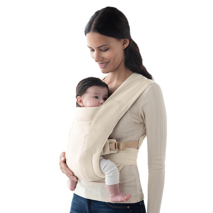 Marsupiu pentru nou-nascut Ergobaby Embrace Cozy 3, 2-11, 3 kg Crema