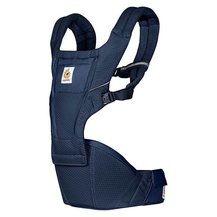 Marsupiu pentru copii Ergobaby Alta Hip Seat cu scaun pentru sold pentru bebelusi si copii mici de la 4 luni (5, 5 kg, 20, 4 kg), suport pentru sold pentru sold cu plasa SoftFlex