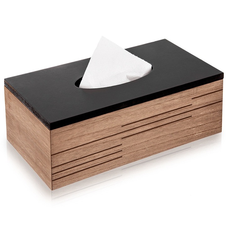 Поставка за салфетки Artemis, кутия от MDF, кафяв цвят, 25x13,5x9см