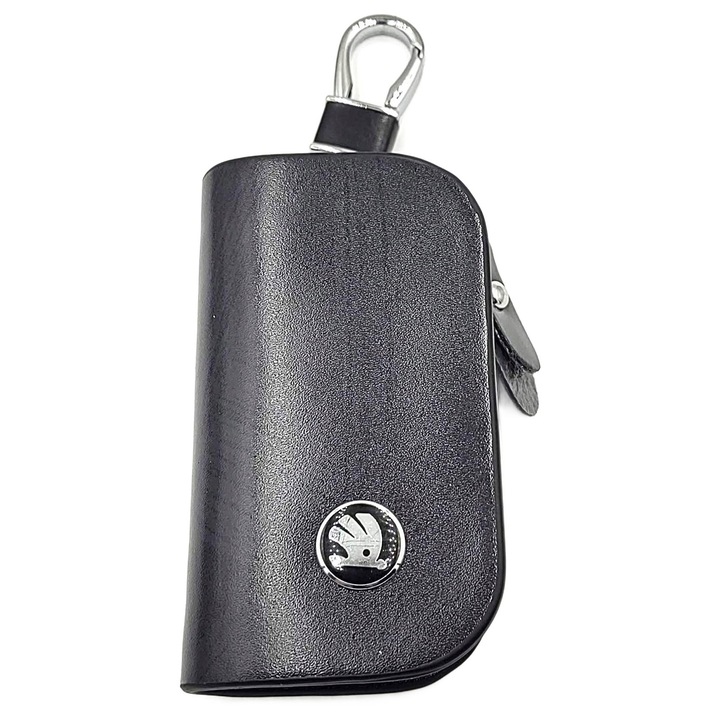 Калъф за ключ за кола, еко кожа, 9,5x6x2,3см, многоцветен