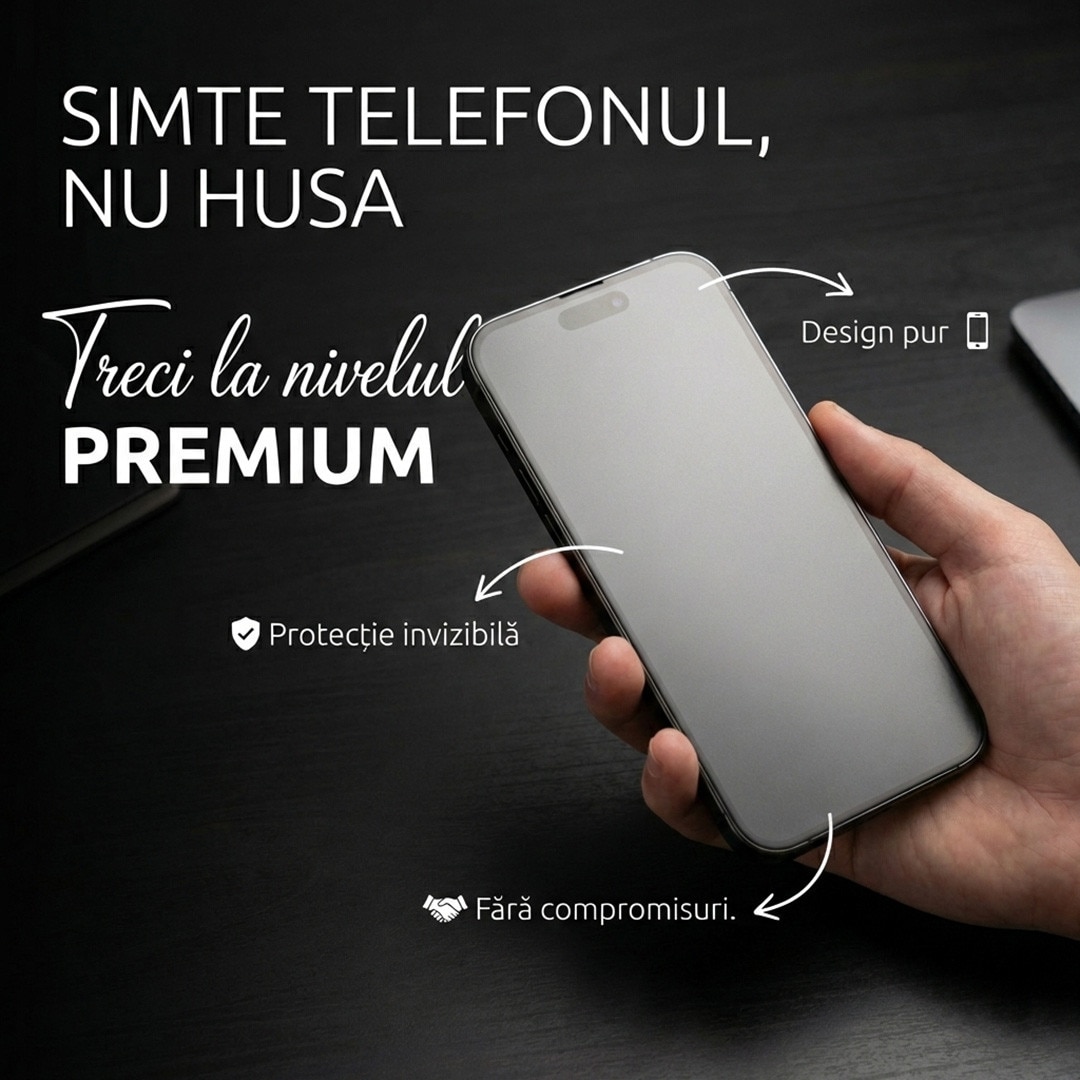 Folie Mata Protectie Fata Hydrogel TPU, efolie®, Premium pentru iPhone 16 Pro, Full Cover 360, Finisaj Mat Anti-Amprente, Auto-Regenerare, Protectie la Socuri si Zgarieturi, Ultra Slim, Montaj Usor Rapid, SIlicon Transparent Mat