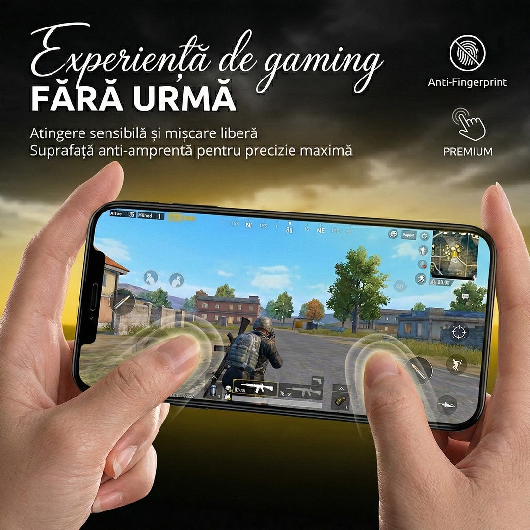 Folie Mata Protectie Fata Hydrogel TPU, efolie®, Premium pentru iPhone 16 Pro, Full Cover 360, Finisaj Mat Anti-Amprente, Auto-Regenerare, Protectie la Socuri si Zgarieturi, Ultra Slim, Montaj Usor Rapid, SIlicon Transparent Mat