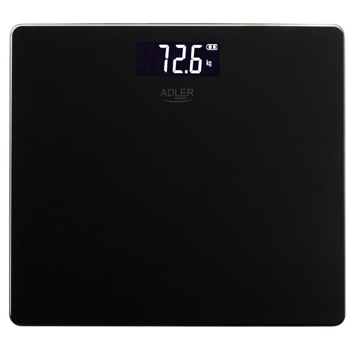 Кантар за тяло Adler AD 8194 LCD дисплей Максимум 180KG USB-C зареждане Черен
