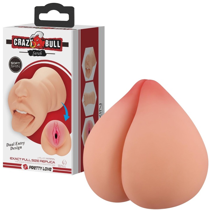 Masturbator realist HONEY PEACH, TPR, dimensiuni 9,5x9,3cm