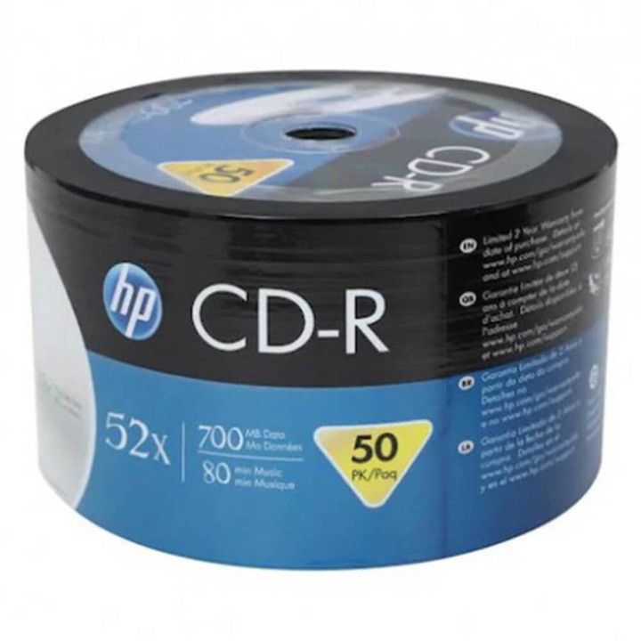 CD-R HP 700MB, 52x, set 50 bucăți