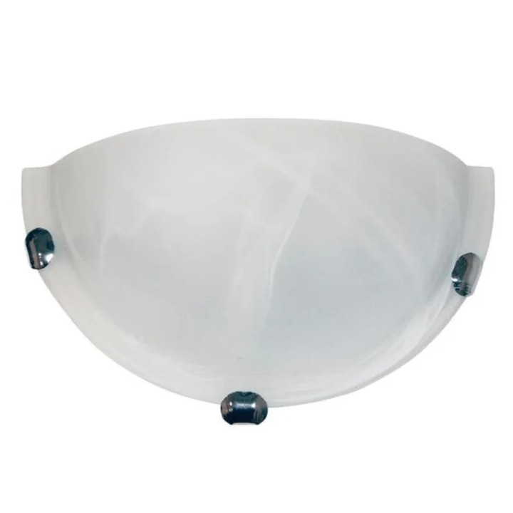 Aplica Island, 1 x E27, L 30 cm, sticla, alb