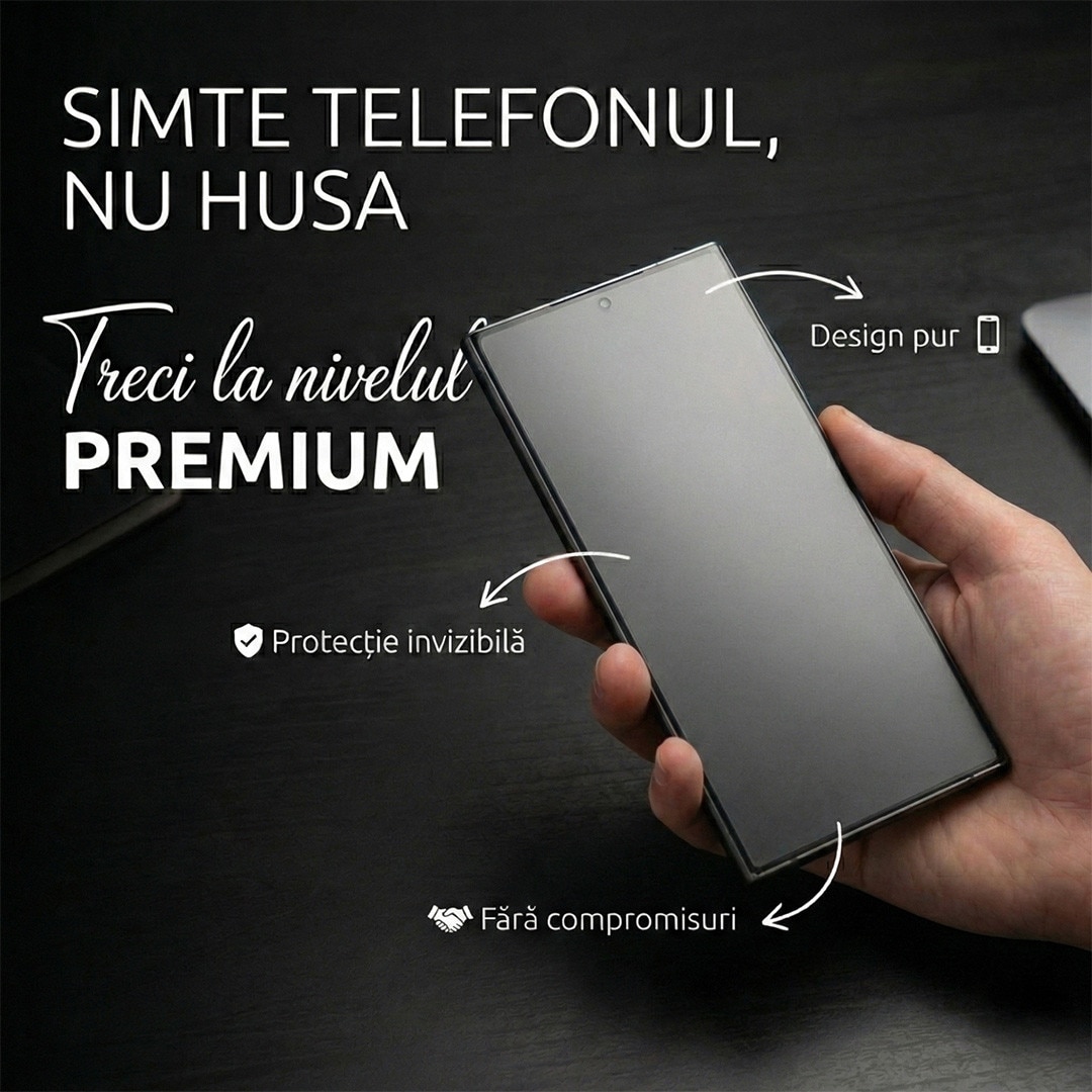 Folie Protectie Fata Alikommerce AK pentru Samsung S24 Ultra, Finisaj Mat, Auto-Regenerare, 0.15mm, Transparent Mat