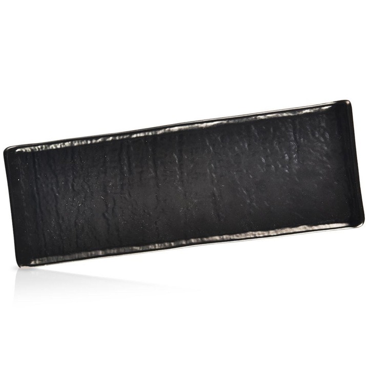 Tava ceramica Artemis 33,5x12x2cm, neagra, pentru servire sushi/aperitive