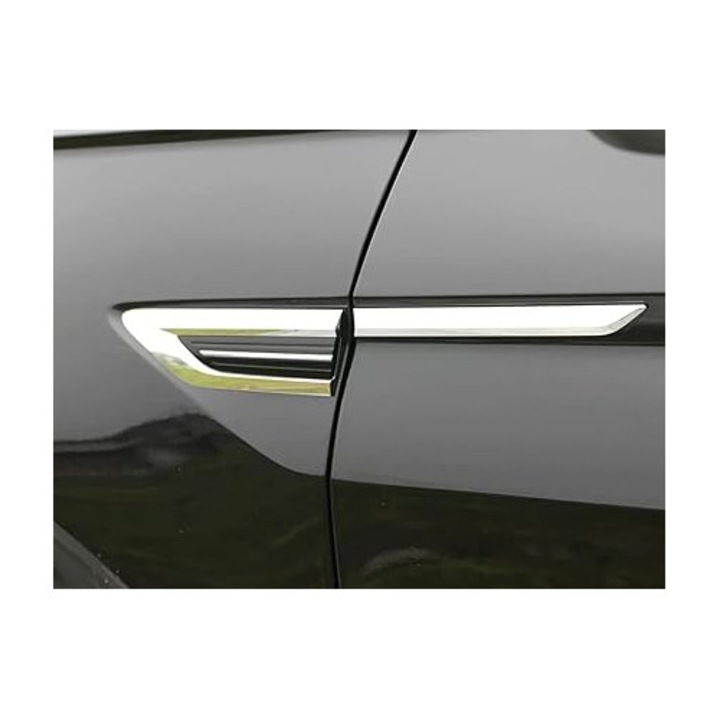 Ornamente Laterale Aripa Tip Air Vent ABS Crom pentru VW Tiguan II (2016–2020) – Set 4 Bucati