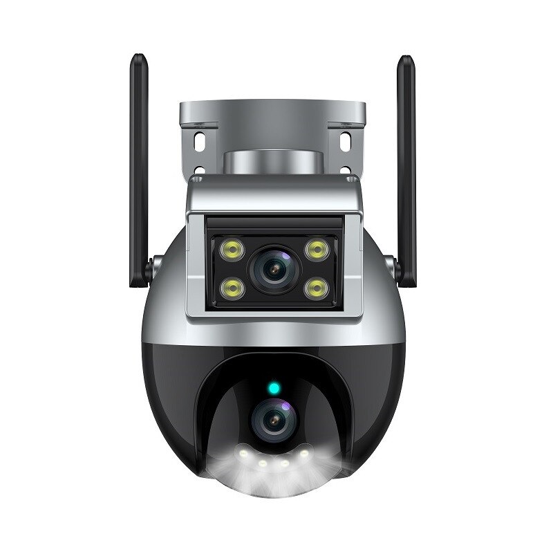 Camera Dubla Camera Dubla Rotativa Exterior 4MP WiFi IP, Dual Lens, Detectare Umana ...