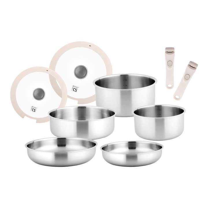Set oale Petal, inox, 9 piese