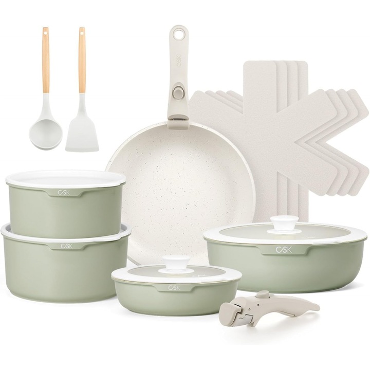 Set oale Breeze Green, aluminiu, 17 piese