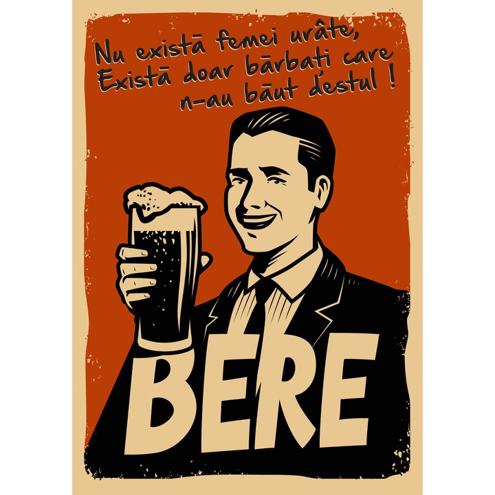 Placa metal decor perete, Nu exista femei urate, 20x30 cm