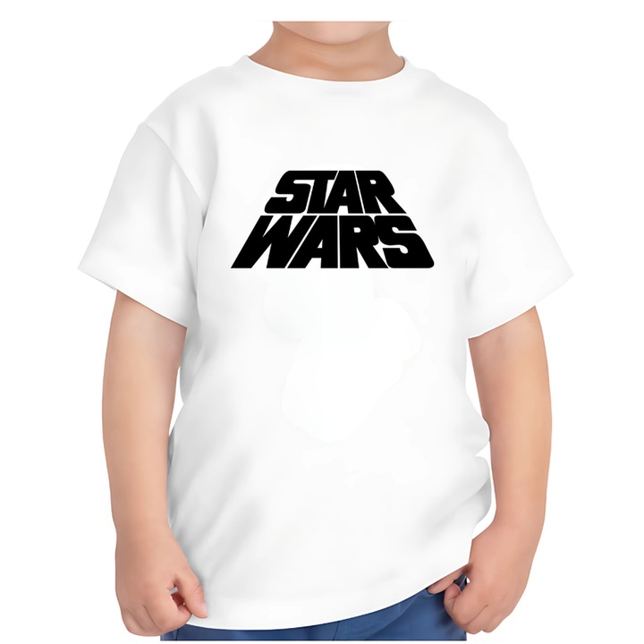 Star Wars gyermek póló, pamut, fehér, Fehér