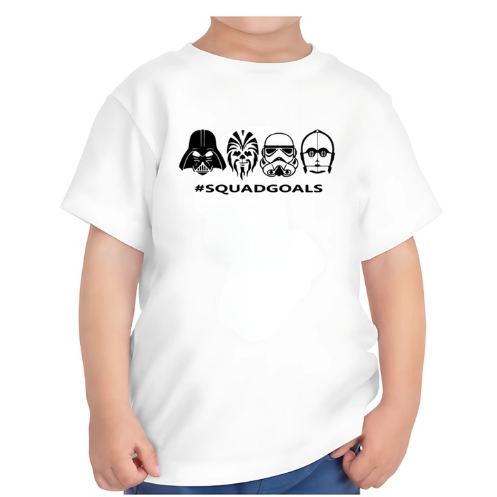 Gyermek póló Star Wars Baby Yoda, pamut, fehér, Fehér