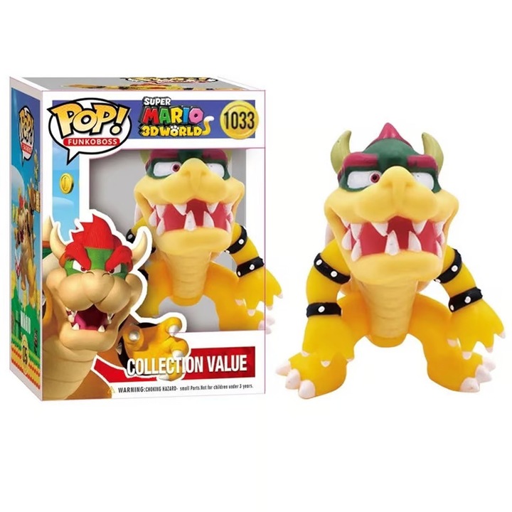 Mario POP figura – Bowser sárkány – gyűjtői replika – PVC 8 cm