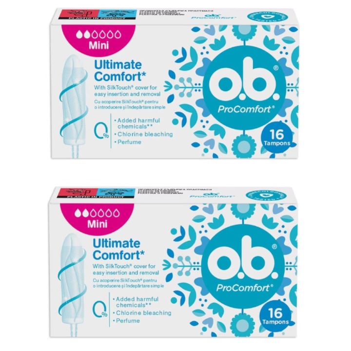 Pachet 2 x Tampoane ProComfort mini, OB, 16 buc