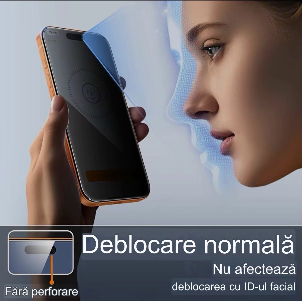 Folie Sticla Privacy, Alfkary, Compatibila Apple iPhone 17 Pro, Protectie Profesionala Ecran 3D, Full Cover- Negru