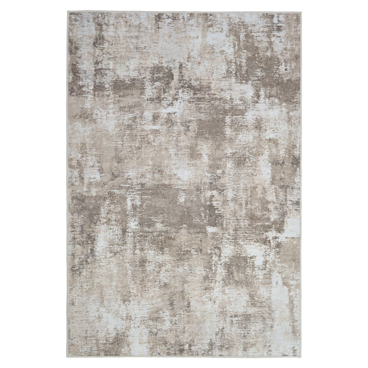 Covor, Covor modern, 120 x 180 cm, Antiderapant, Maro, Usor De Curatat, Lavabil, Living, Camera De Zi, Dormitor, Oval, Compatibil Cu Incalzirea Prin Pardoseala