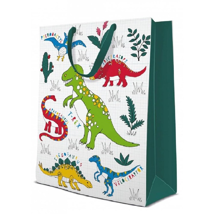 Set 10 x Pungi Cadou Mari, Dinosaur, 30 x 41 x 12 cm, Perfecto