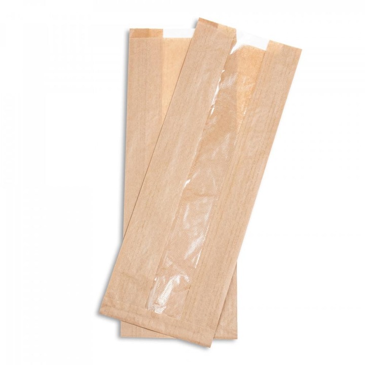 Set 2 x 1000 Punga din Hartie cu Fereastra, 12 x 5 x 31 cm