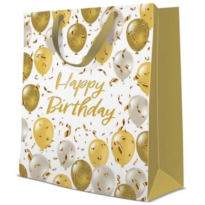 Set 10 x Pungi Cadou Mari, Elegant Ballons, 26.5 x 33.5 x 13 cm, Perfecto