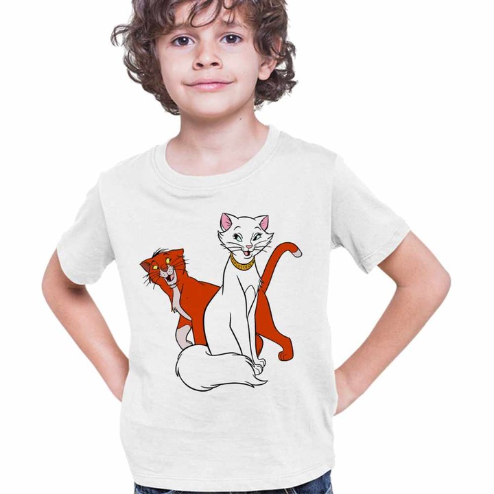 Tricou Copii Baieti Pisicile Aristocrate Ducesa Omalley, Fehér