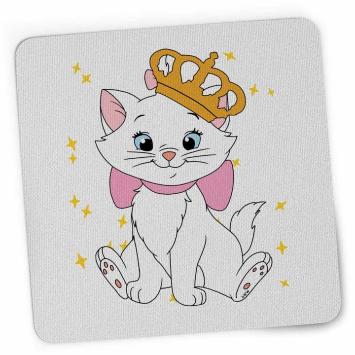 Mousepad Pisicile Aristocrate Marie Printesa Regina Coroana, 21x19cm